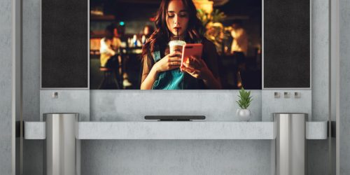 Poster Frame in living room Psd Mockup